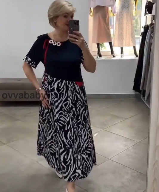 Rochie casual patchwork pentru femei M(60-70KG) Kleider