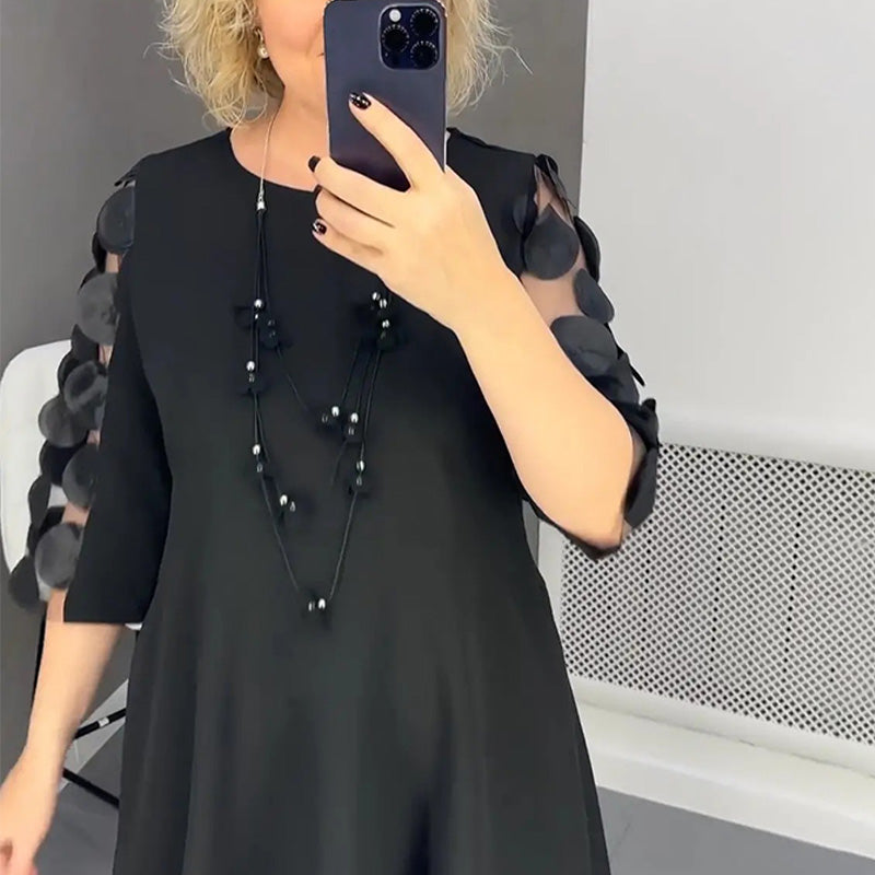 🔥Neue Angebote 2025🔥Ausgestelltes Kleid in Übergröße mit Punktedekor