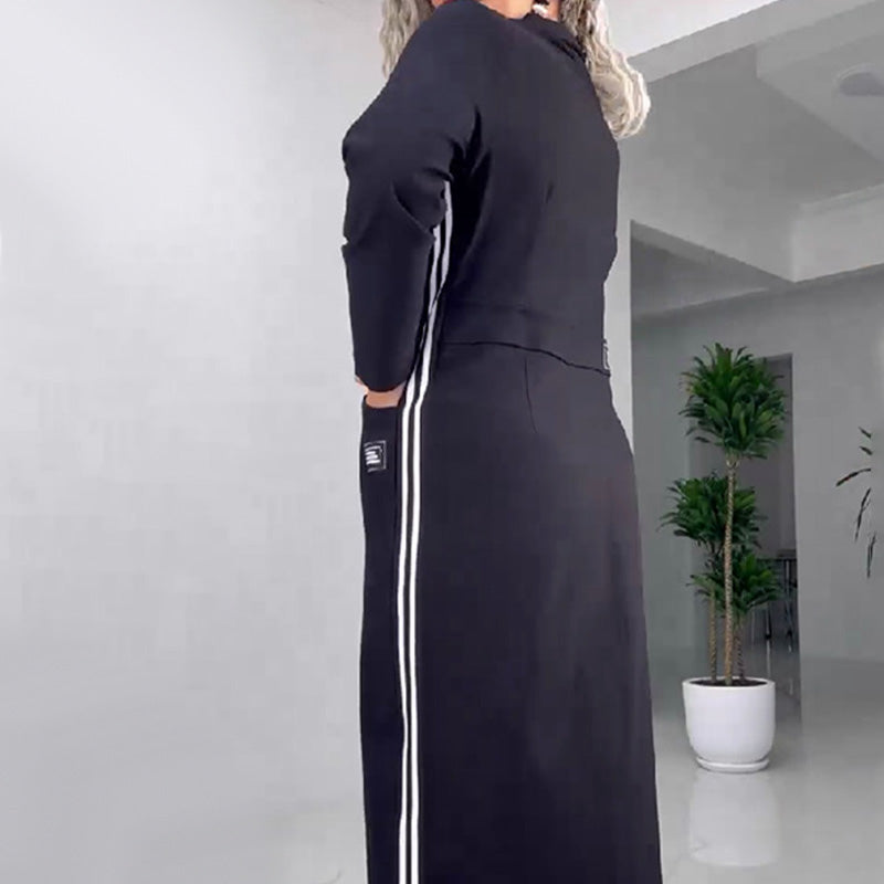 💖Langärmliges Button-Down-Kleid mit Schlitz für Damen - ✈️ Kostenlose Lieferung