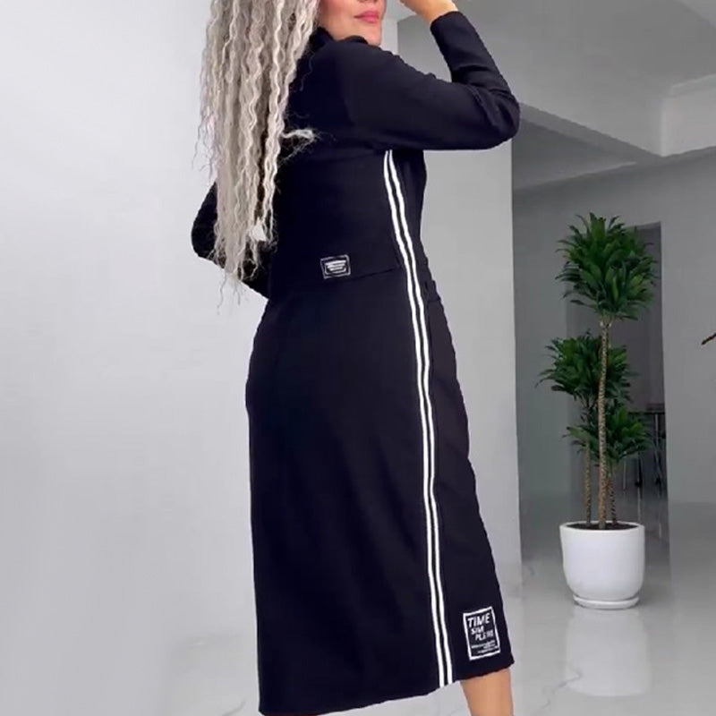 💖Langärmliges Button-Down-Kleid mit Schlitz für Damen - ✈️ Kostenlose Lieferung