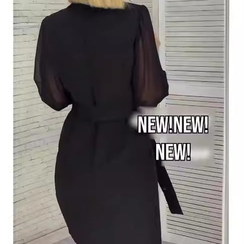 ✨Herbst-Neuankömmlinge Sonderangebot✨Women's V-Ausschnitt Pailletten Split Kleid
