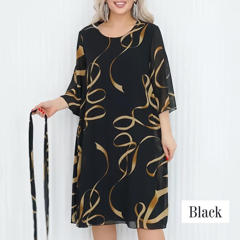 💃Elegantes, lockeres Midikleid mit gerüschten Ärmeln