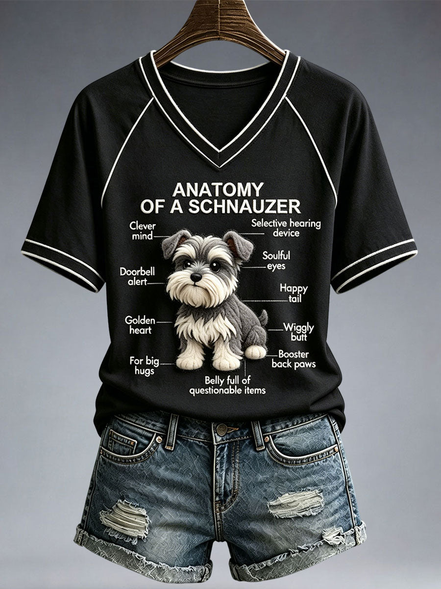 Damen-T-Shirt mit niedlichem Schnauzer