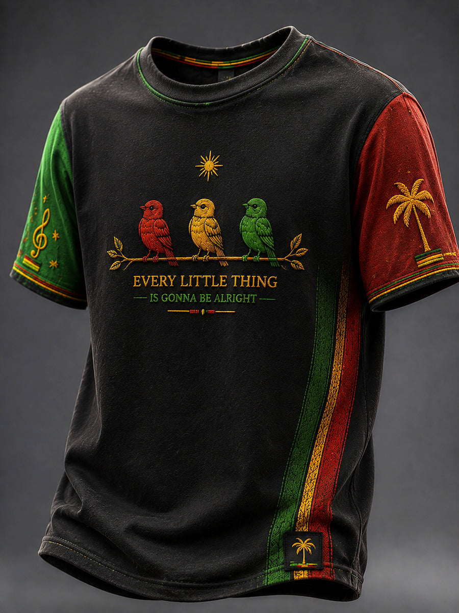 Retro Reggae Klassisches Casual T-Shirt