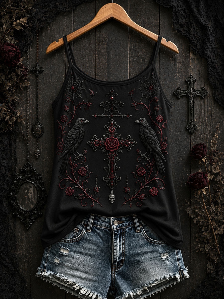Damen Gothic Cross Tank Top