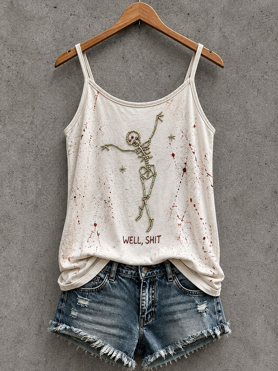 Damen-Gothic-Tanktop mit Totenkopf