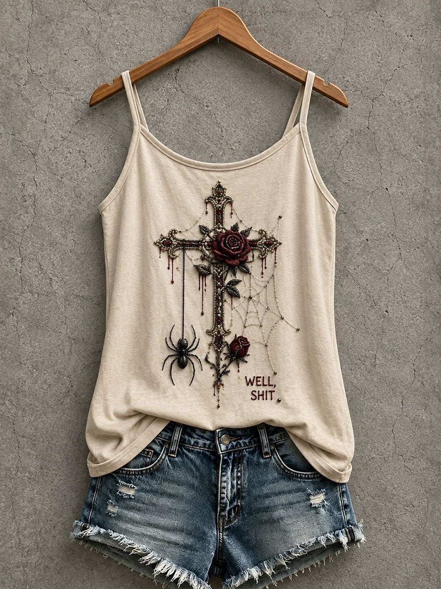 Damen-Gothic-Kreuz-Tanktop