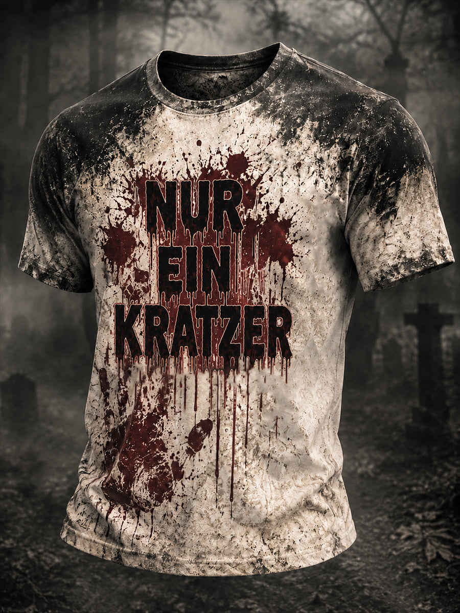 Herren-Halloween-Kunstdruck-T-Shirt