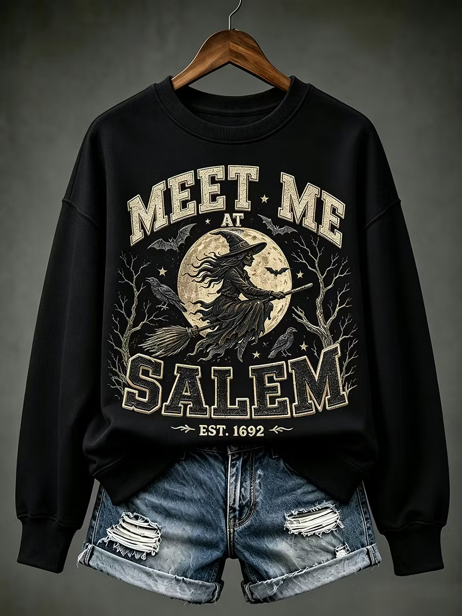 Damen-Kapuzenpullover Meet Me At Salem, reguläre Passform