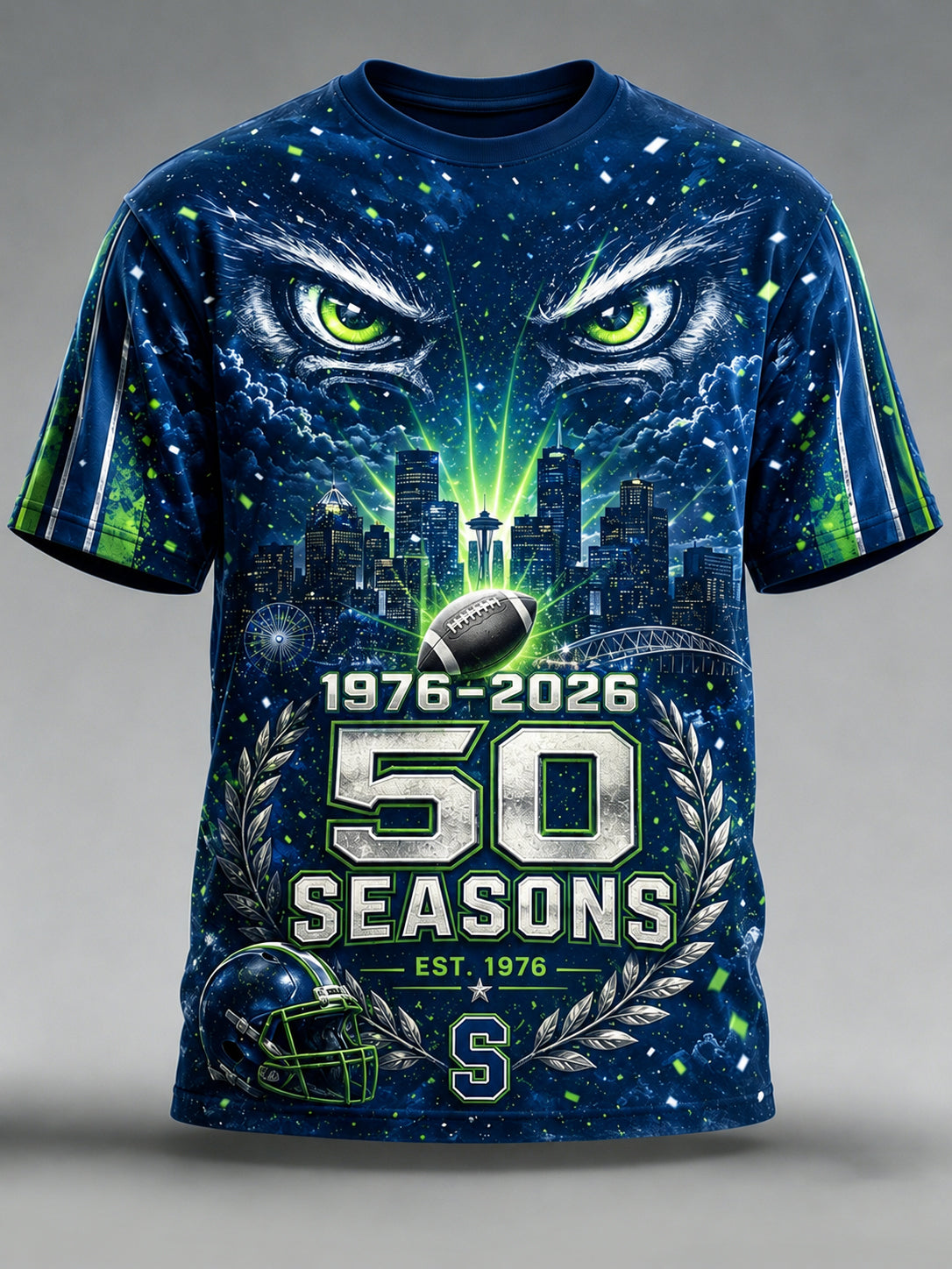 Herren 50 Jahre Kunstdruck T-Shirt