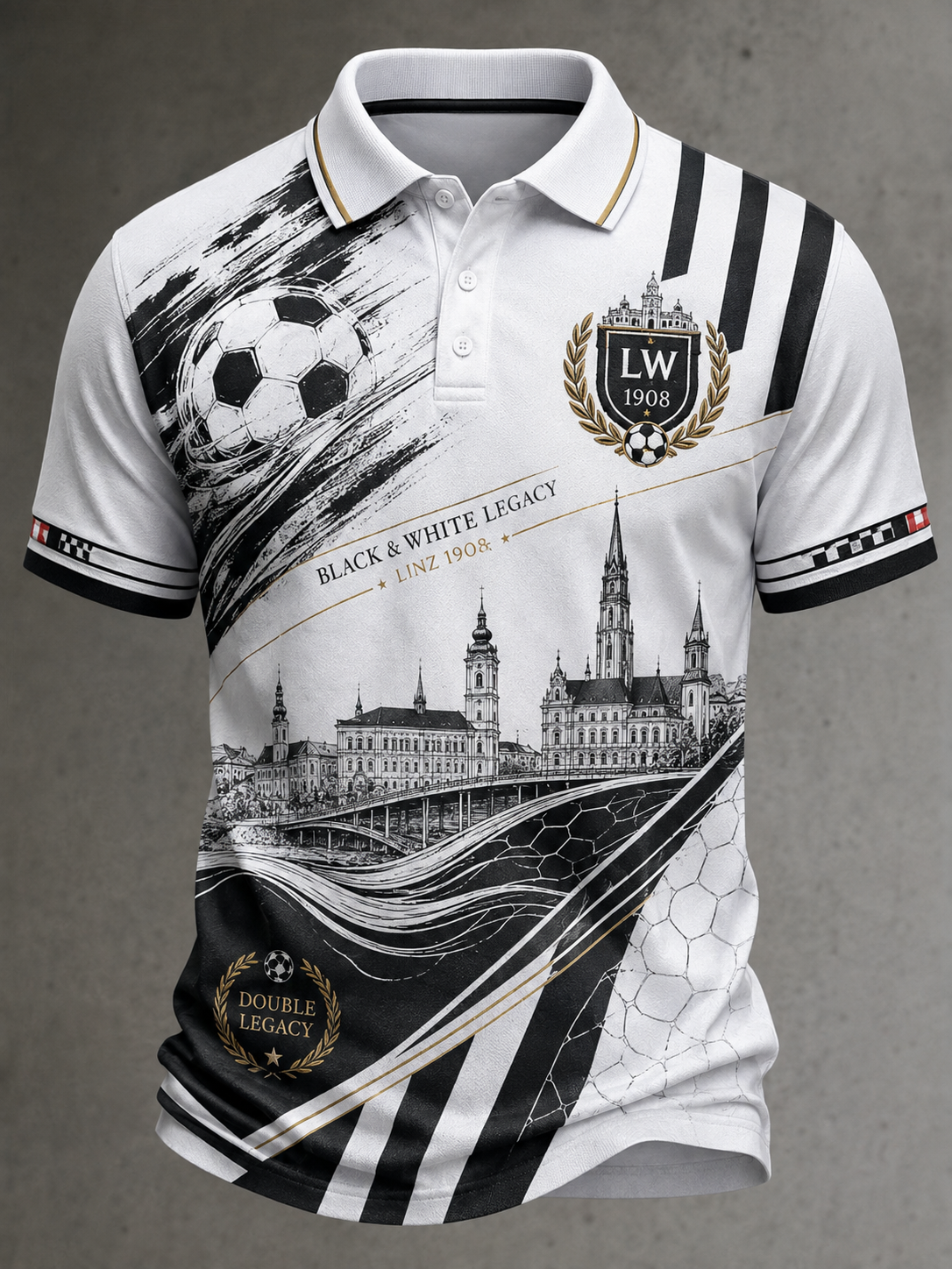 Herren-LASK Linz-Kurzarmhemd