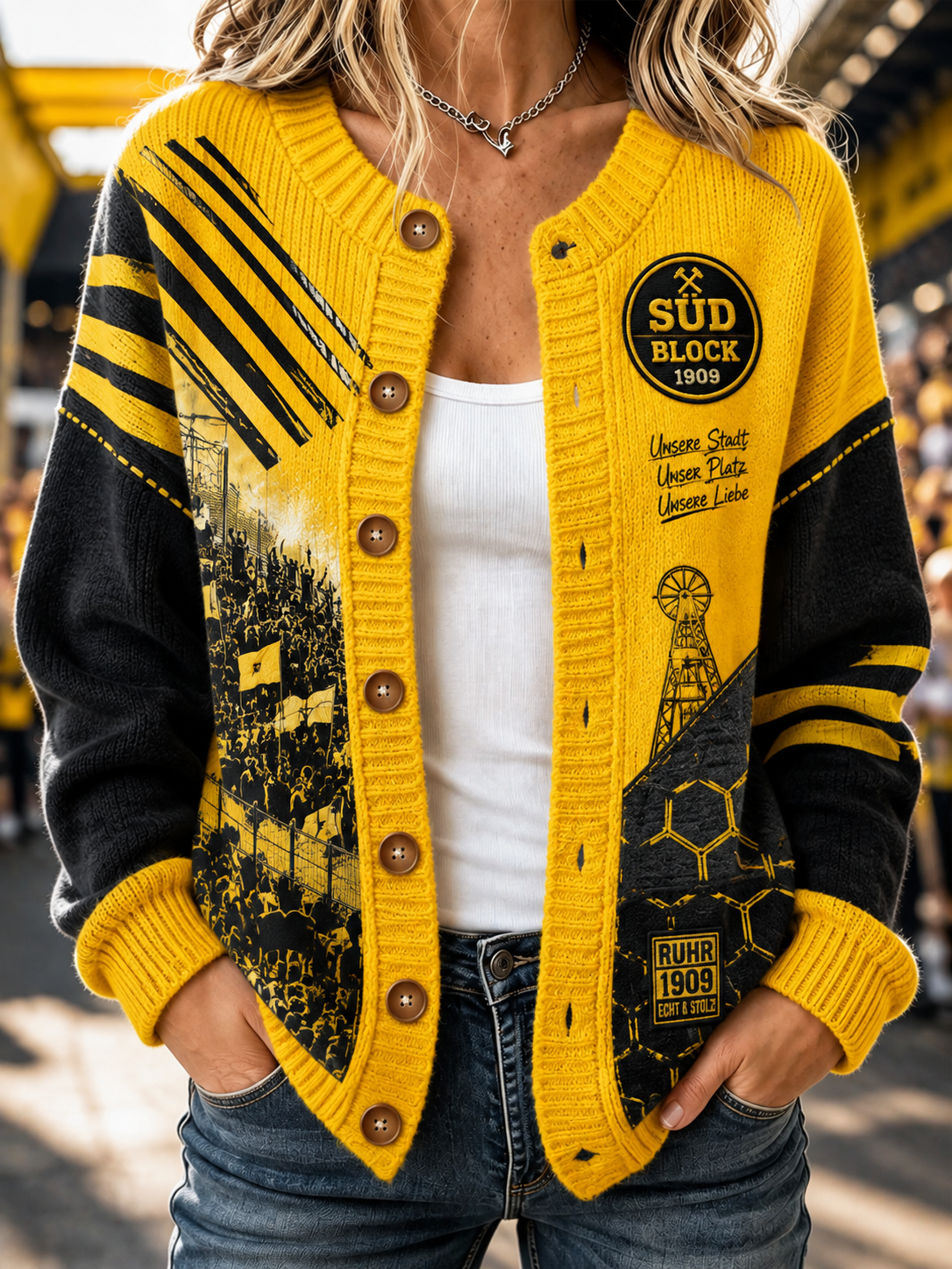Damen-Strickjacke im Dortmunder Stil