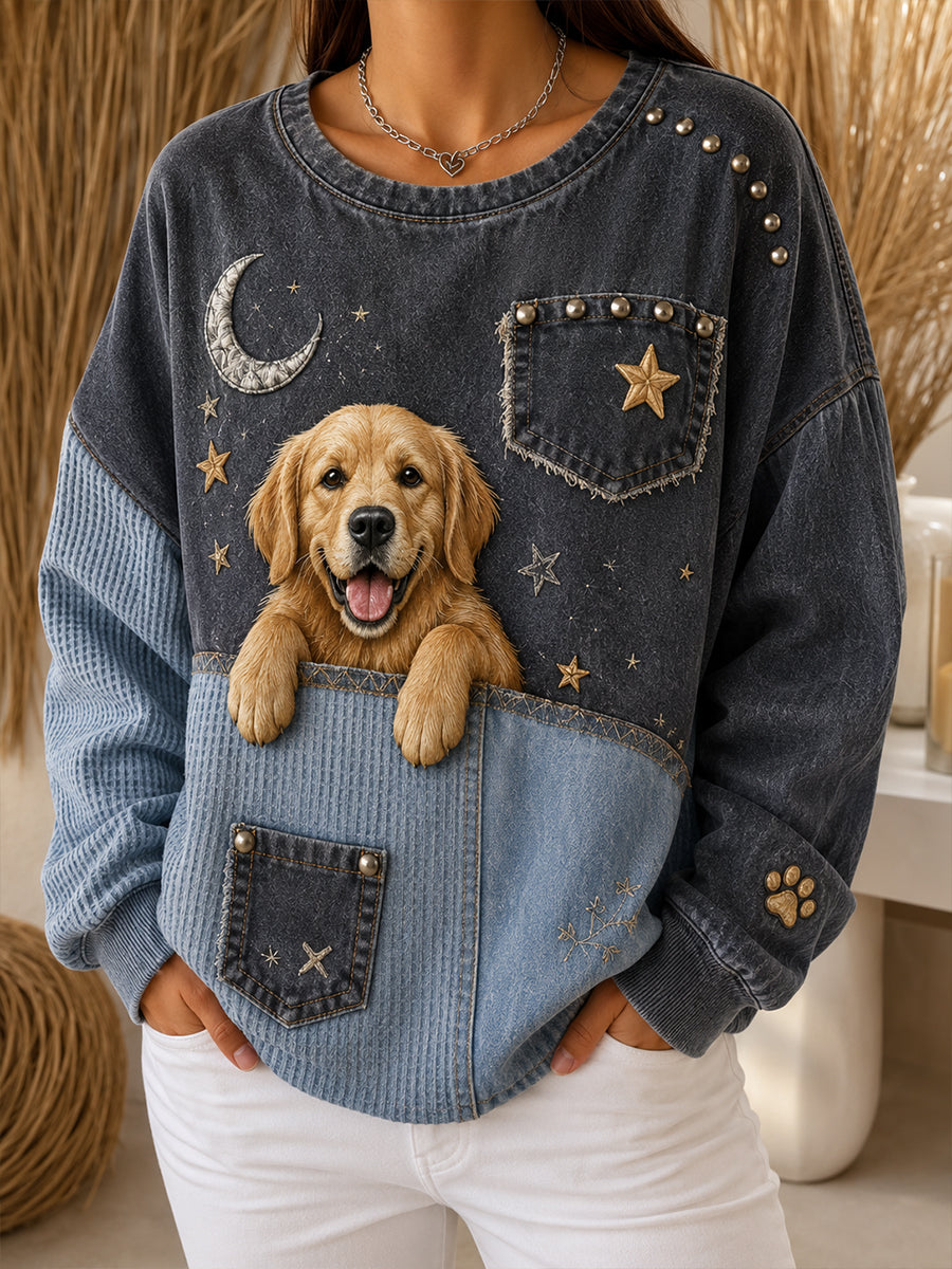 Damen-Sweatshirt mit lustigen Tieren