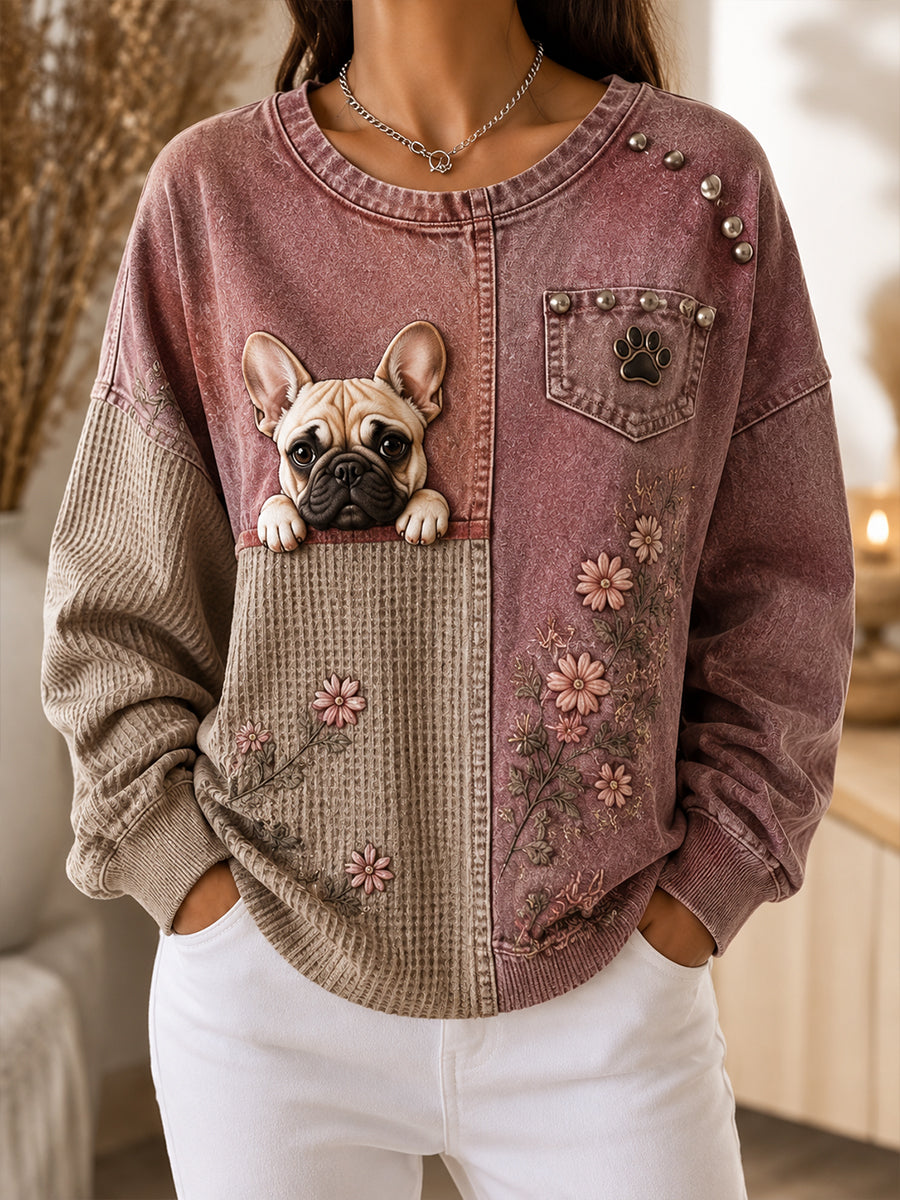 Damen-Sweatshirt mit lustigen Tieren