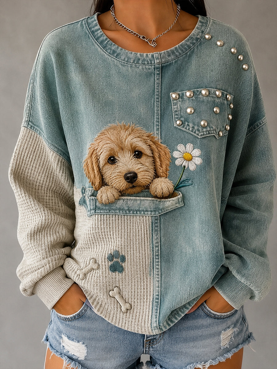Damen-Sweatshirt mit lustigen Tieren