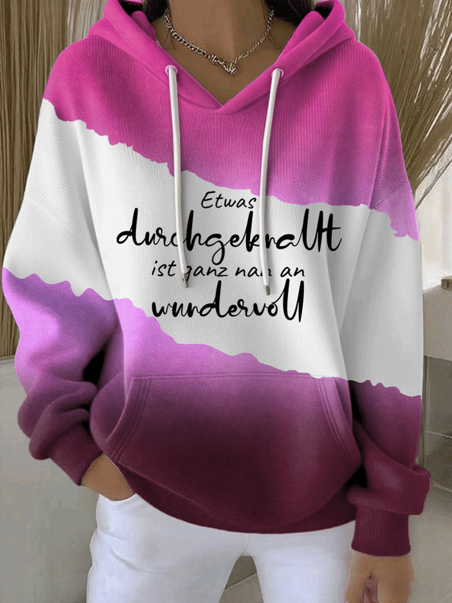 Frauen-Hoodie mit witzigem deutschem Slogan-Print