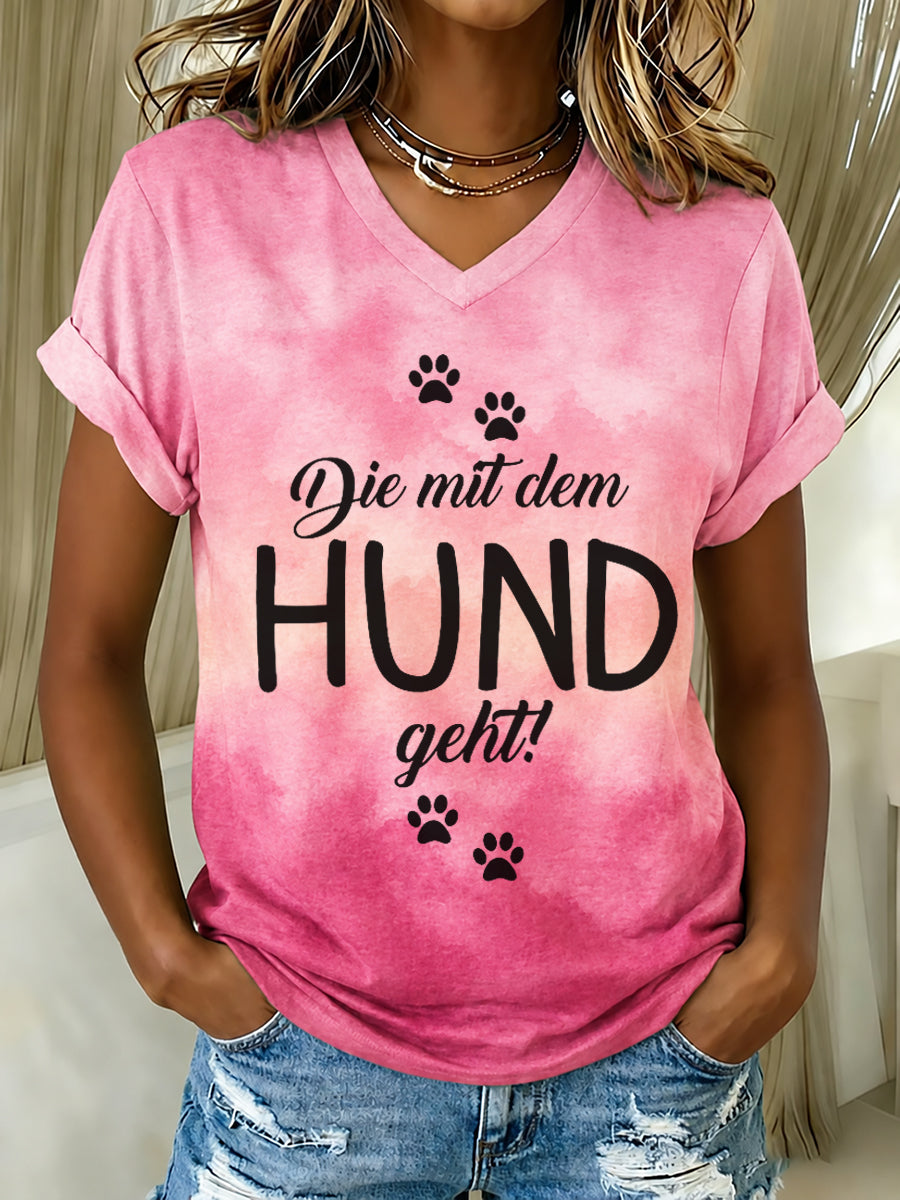 Frauen-T-Shirt mit witzigem deutschen Slogan-Print