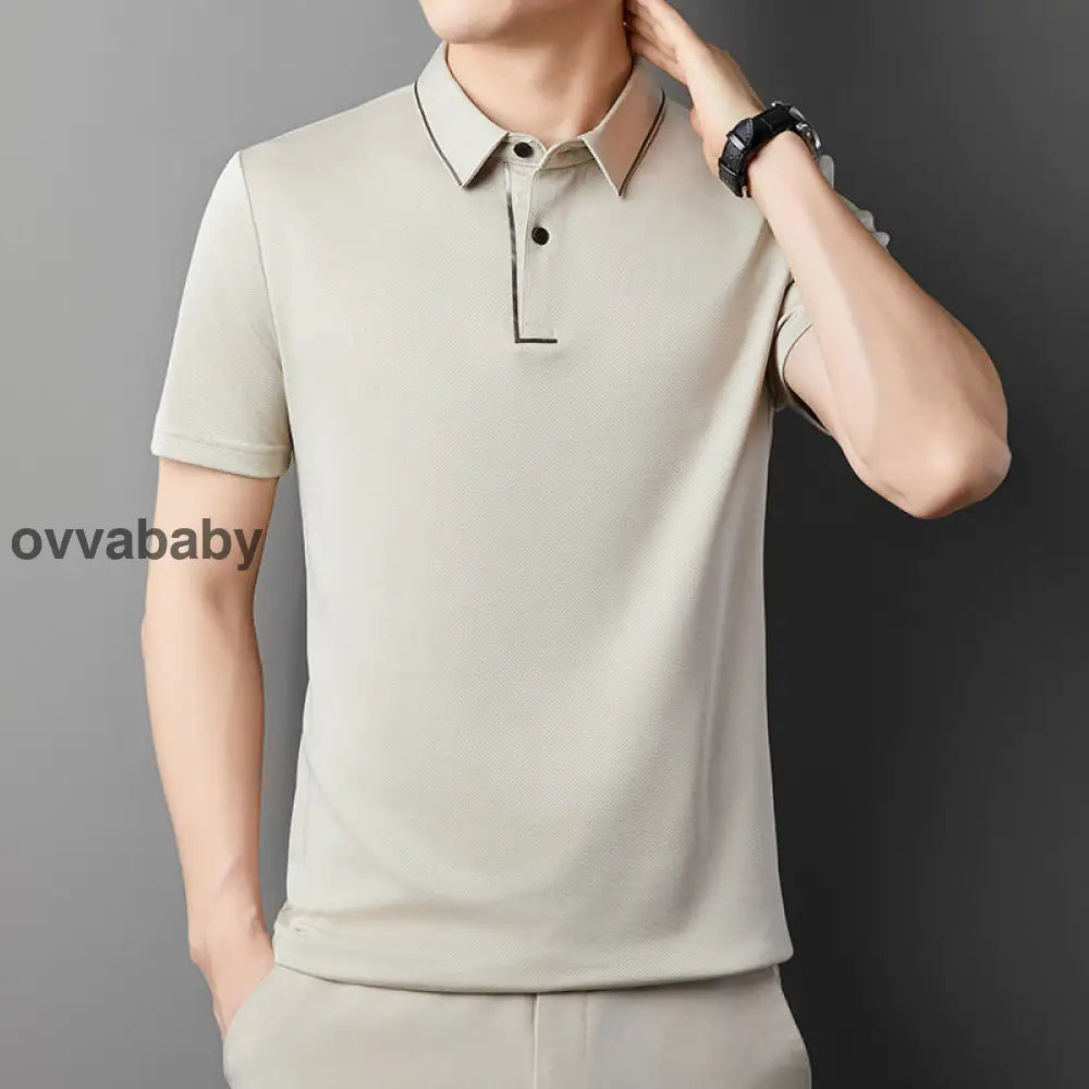 ✨2025 Neue Ankunft✨Herren Ice Silk Business Casual Revers Shirt👚 Oberteile