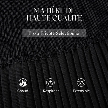 🔥50% Rabatt heute 🎁Elegantes Schwarzes Plisseekleid für Damen mit Laternenärmeln