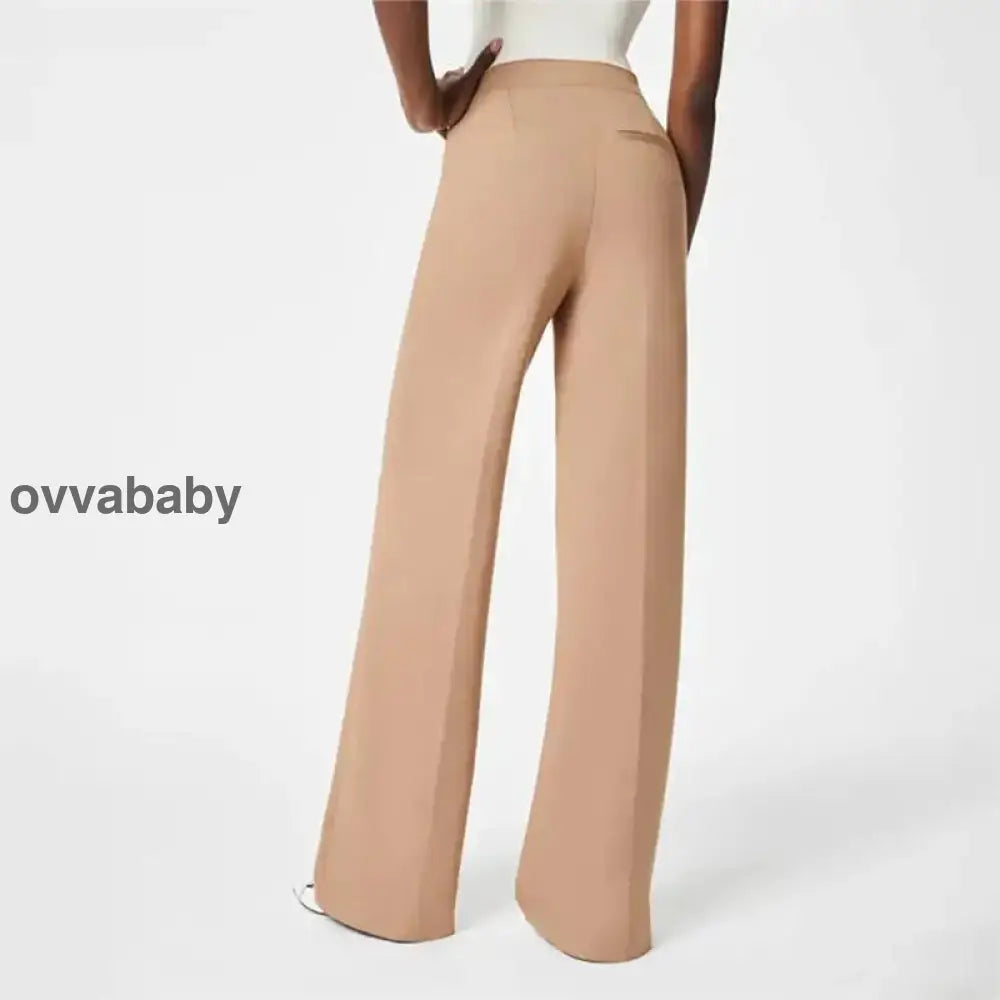 💖50 % Rabatt💖 Damen-Plus-Size-Hochdehnbare Hochtaillen-Hosen mit weitem Bein Hosen