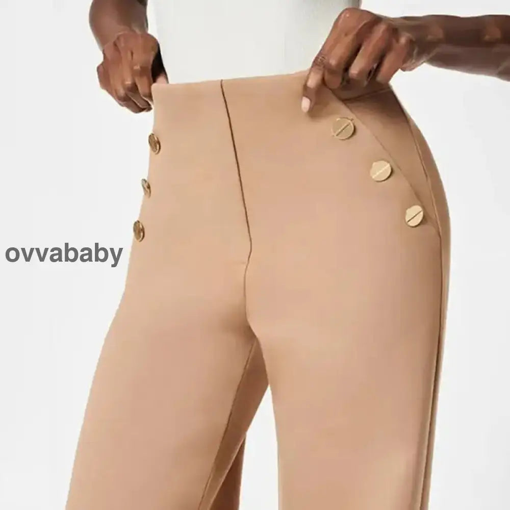 💖50 % Rabatt💖 Damen-Plus-Size-Hochdehnbare Hochtaillen-Hosen mit weitem Bein Hosen