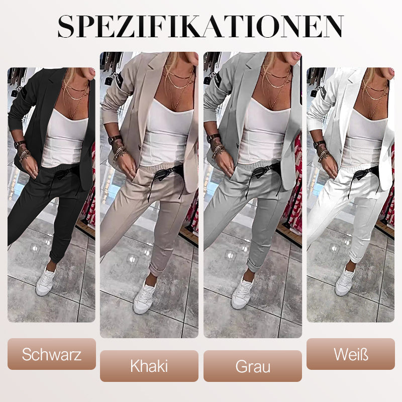 🌺Letzter Tag Verkauf 50% Rabatt🌺2-teiliges Set aus lässiger Anzugjacke und Hose für Damen