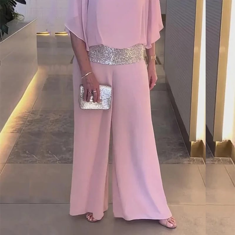 🔥💃 Elegantes zweiteiliges Set im Colorblock-Stil mit Pailletten