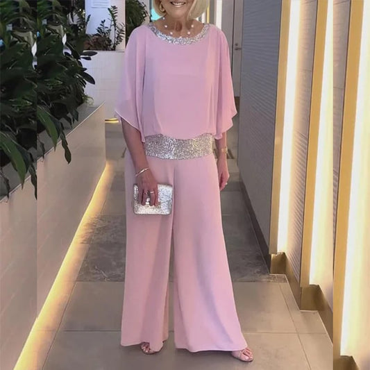 🔥💃 Elegantes zweiteiliges Set im Colorblock-Stil mit Pailletten