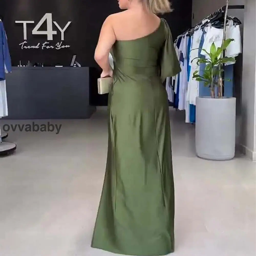 ⏳Begrenzte Zeit 50% Rabatt💥Elegantes One-Shoulder-Kleid für Damen Kleider