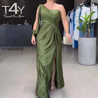 ⏳Begrenzte Zeit 50% Rabatt💥Elegantes One-Shoulder-Kleid für Damen Kleider