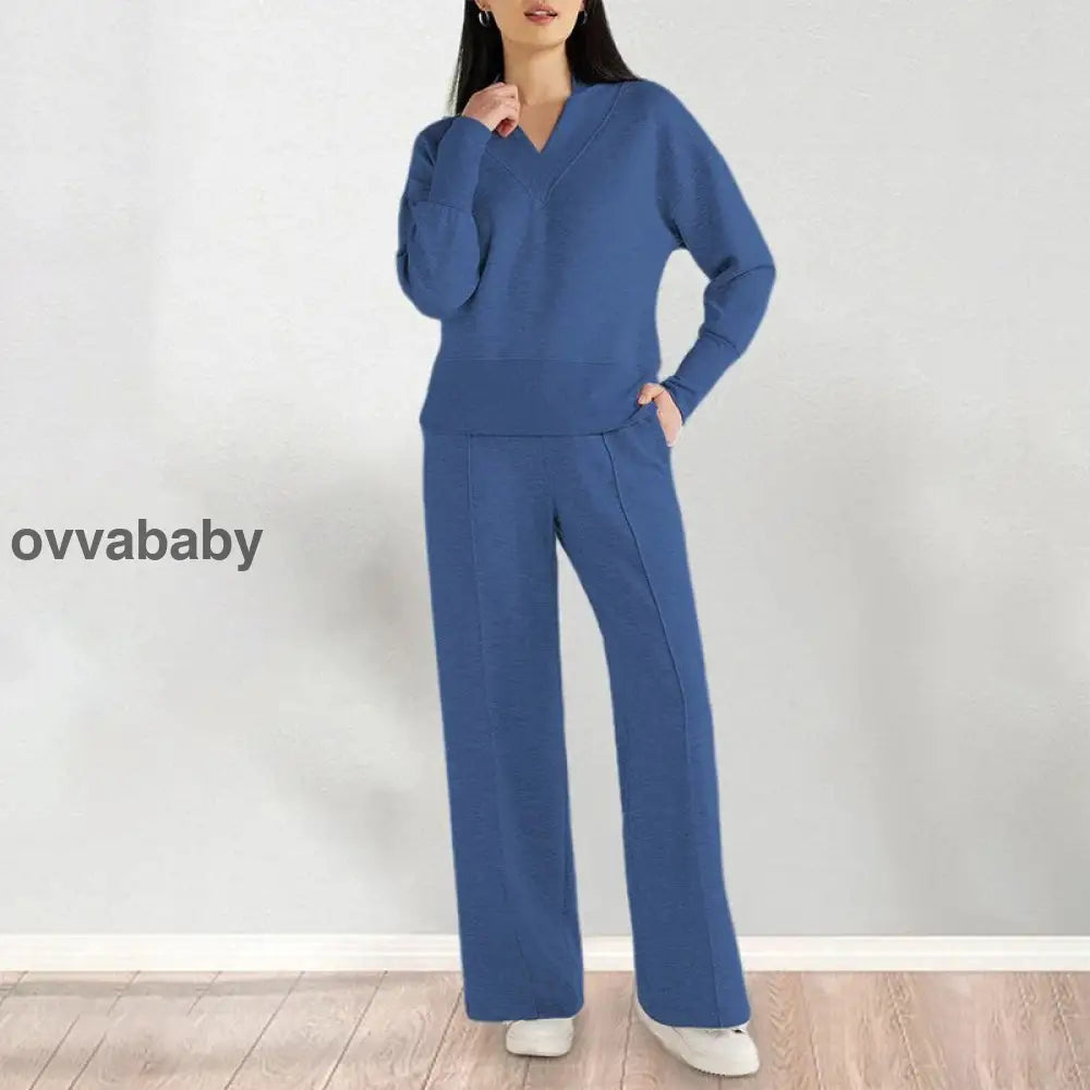 Frauen Freizeitanzug 2-teiliges Set Blau / S/EU34-36 Zweiteilige Sets