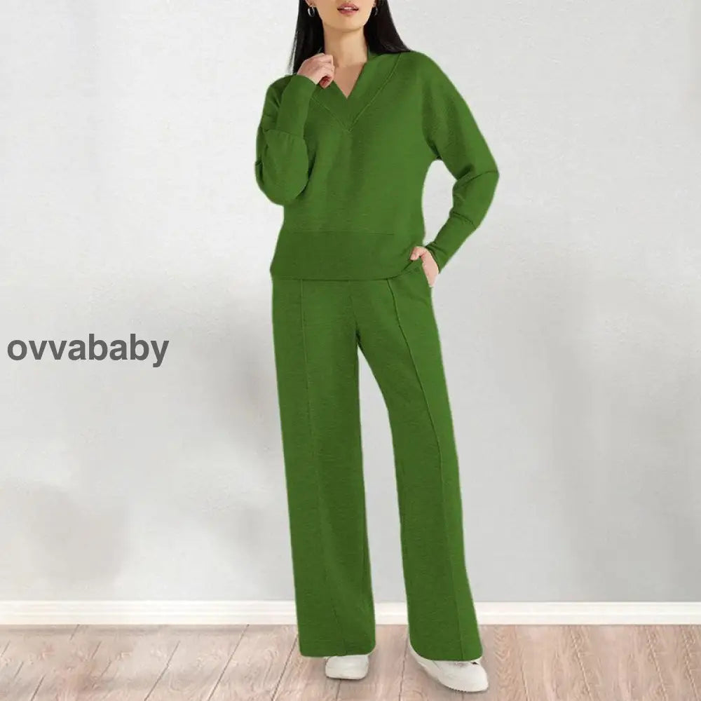 Frauen Freizeitanzug 2-teiliges Set Grün / S/EU34-36 Zweiteilige Sets