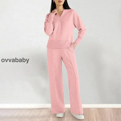 Frauen Freizeitanzug 2-teiliges Set Rosa / XL/EU44 Zweiteilige Sets