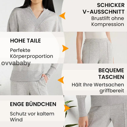 Frauen Freizeitanzug 2-teiliges Set Zweiteilige Sets