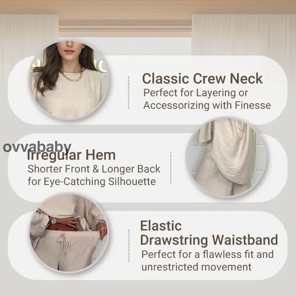 💞Langärmelige Hosen mit hoher Taille und weitem Bein für Frauen Anzug Hosen