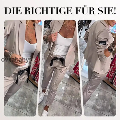 🌺Letzter Tag Verkauf 50% Rabatt🌺2-teiliges Set aus lässiger Anzugjacke und Hose für Damen Zweiteilige Sets