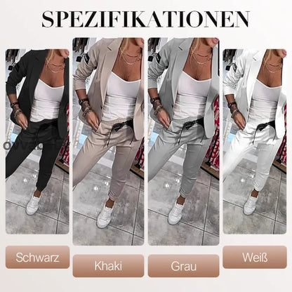 🌺Letzter Tag Verkauf 50% Rabatt🌺2-teiliges Set aus lässiger Anzugjacke und Hose für Damen Zweiteilige Sets