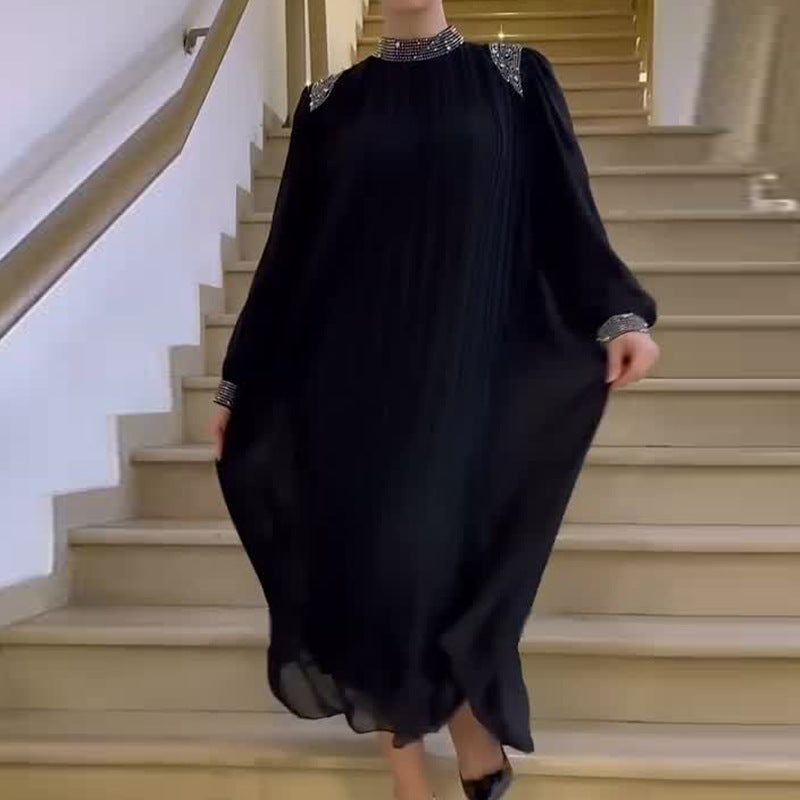 🔥Big Sale 50% OFF🔥Rhinestone Sparkle Pleated Midi Dress