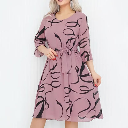 💃Elegantes, lockeres Midikleid mit gerüschten Ärmeln