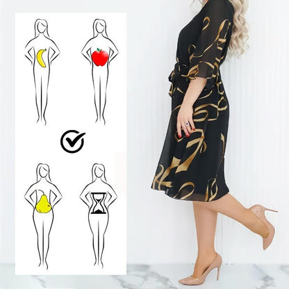 💃Elegantes, lockeres Midikleid mit gerüschten Ärmeln