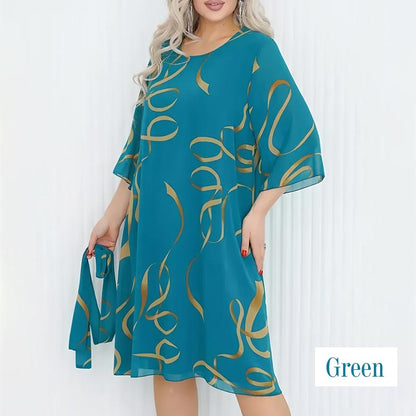 💃Elegantes, lockeres Midikleid mit gerüschten Ärmeln