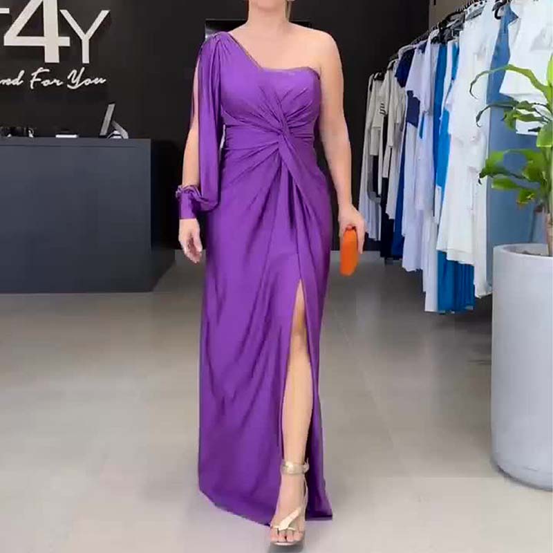 ⏳Begrenzte Zeit 50% Rabatt💥Elegantes One-Shoulder-Kleid für Damen