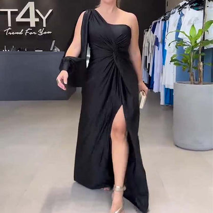 ⏳Begrenzte Zeit 50% Rabatt💥Elegantes One-Shoulder-Kleid für Damen