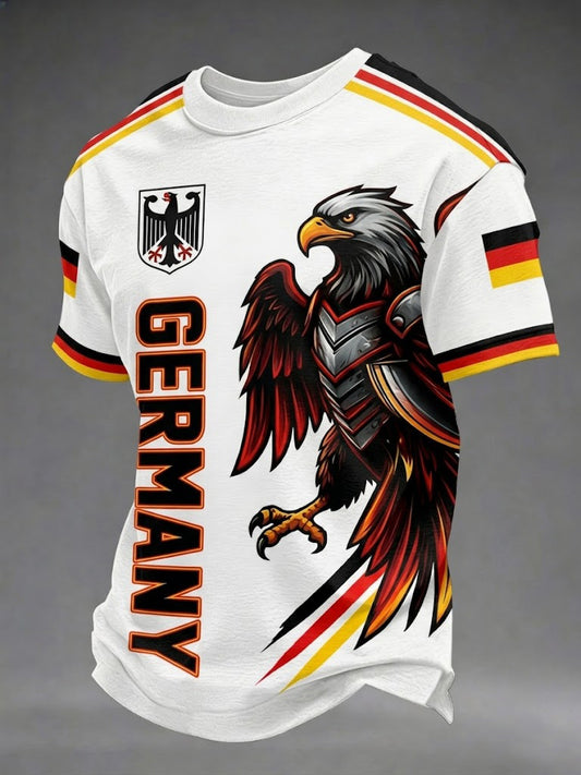 Herren-Fußball-T-Shirt mit Deutschland-Druck