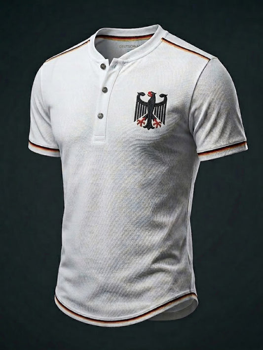 Herren-Fußball-T-Shirt mit Deutschland-Druck