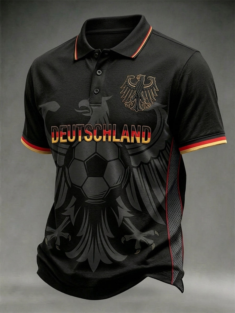 Herren-Deutschland-Fußballfan-Shirt mit 2026-Print