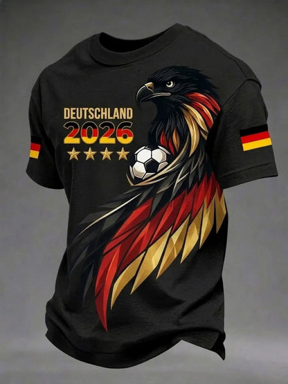Herren-T-Shirt mit kurzen Ärmeln für deutsche Fußballfans