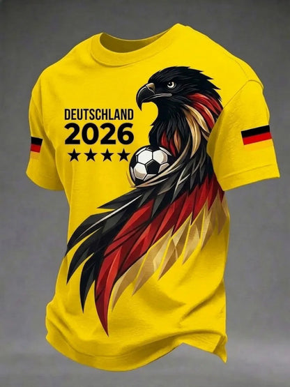 Herren-T-Shirt mit kurzen Ärmeln für deutsche Fußballfans