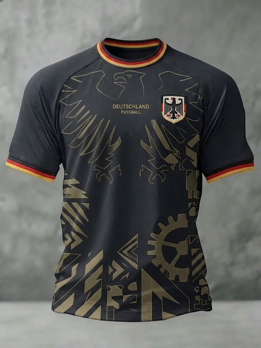 Herren-Fußball-T-Shirt mit Deutschland-Druck