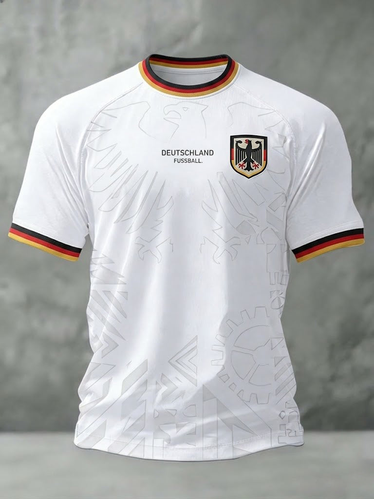 Herren-Fußball-T-Shirt mit Deutschland-Druck